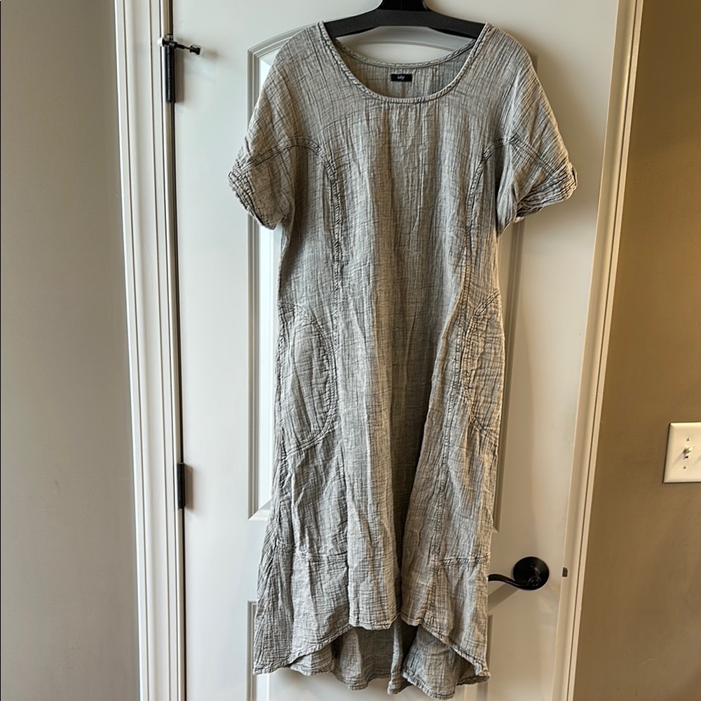 Gray Short Sleeve Dress